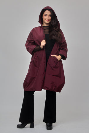 Trench zip ovetto - Vino