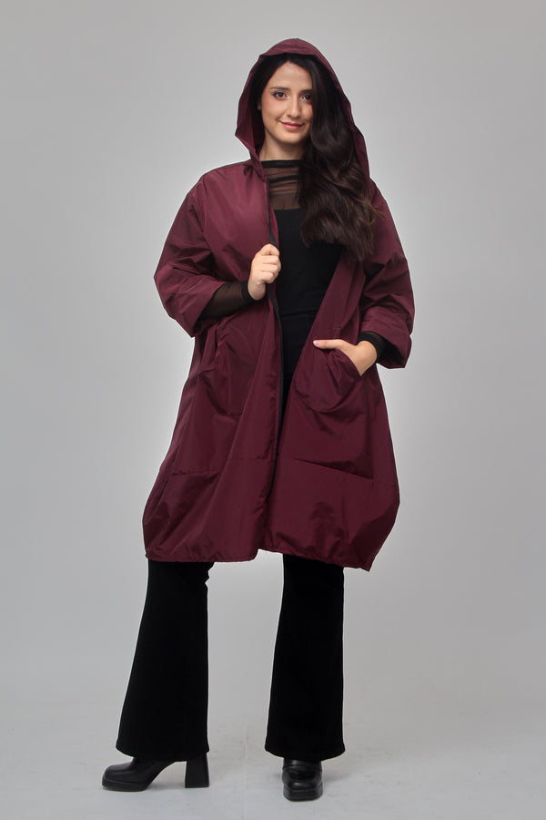 Trench zip ovetto - Vino