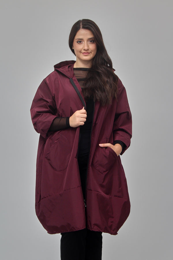 Trench zip ovetto - Vino