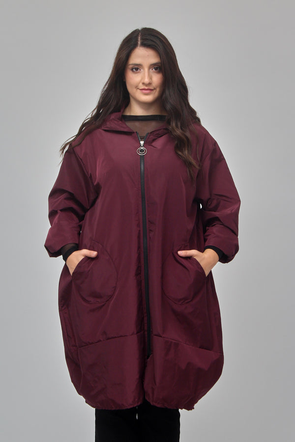Trench zip ovetto - Vino