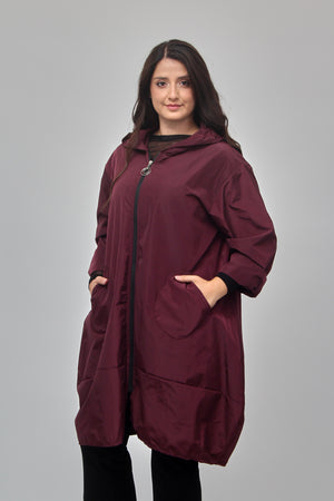 Trench zip ovetto - Vino