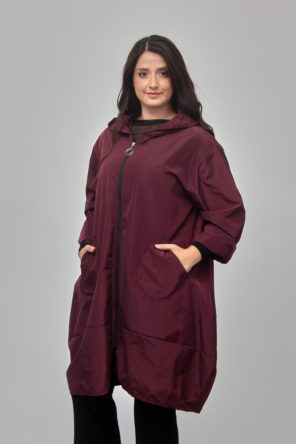 Trench zip ovetto - Vino