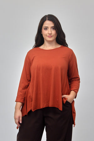 T-shirt punte laterali - Ruggine
