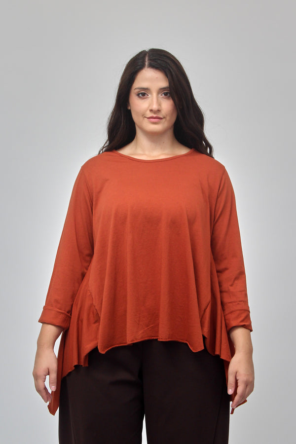 T-shirt punte laterali - Ruggine