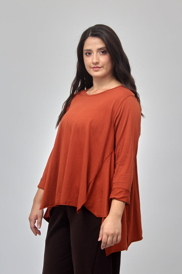T-shirt punte laterali - Ruggine