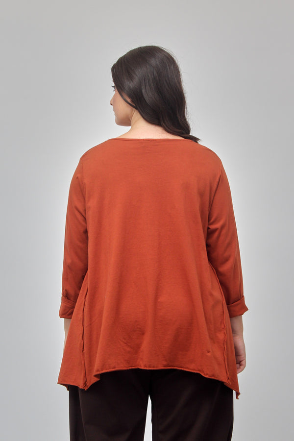 T-shirt punte laterali - Ruggine