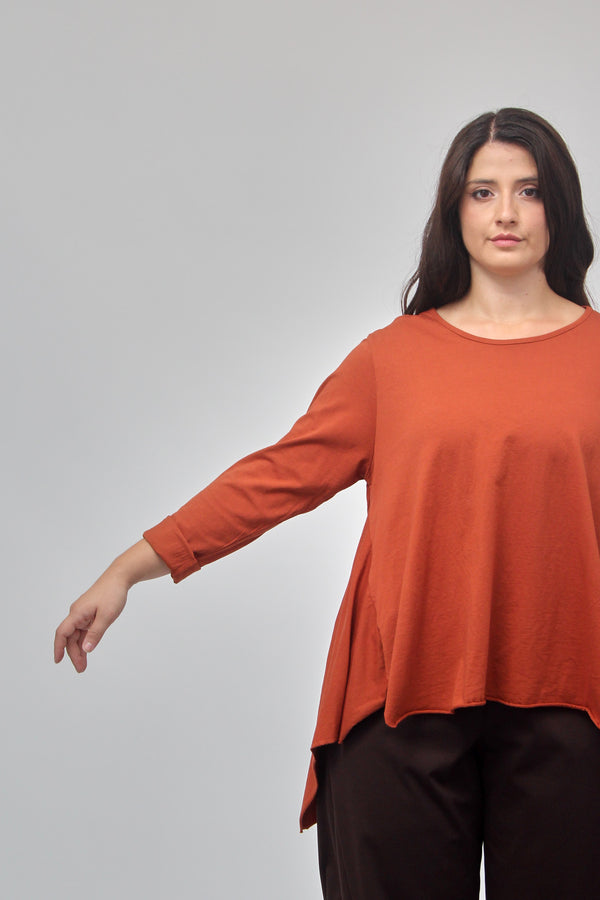 T-shirt punte laterali - Ruggine
