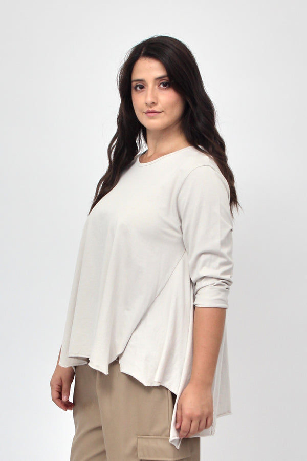 T-shirt punte laterali - Gesso