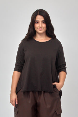 T-shirt punte laterali - Moro