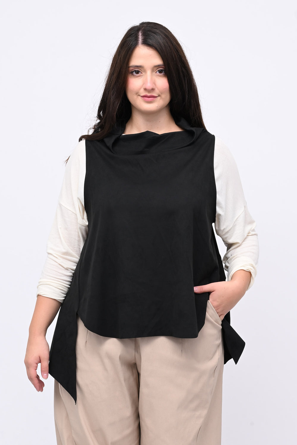 Gilet punte ecodaino - Nero