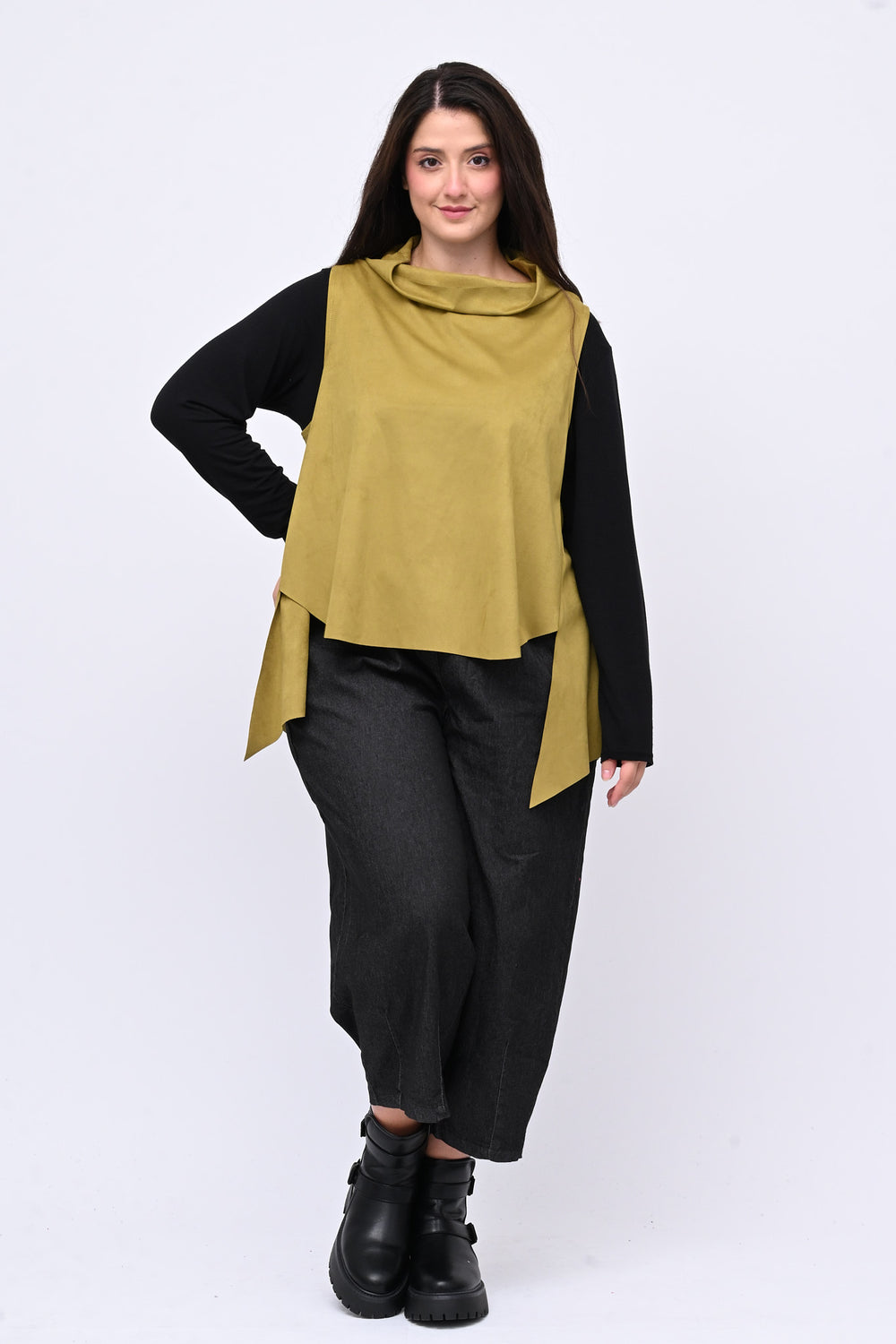 Gilet punte ecodaino - Senape