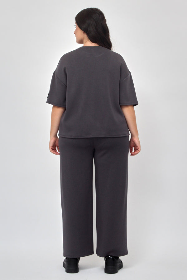 Completo crop neoprene - Piombo