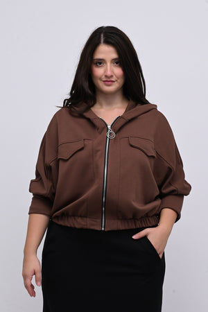 Felpa crop pipistrello - BRUCIATO