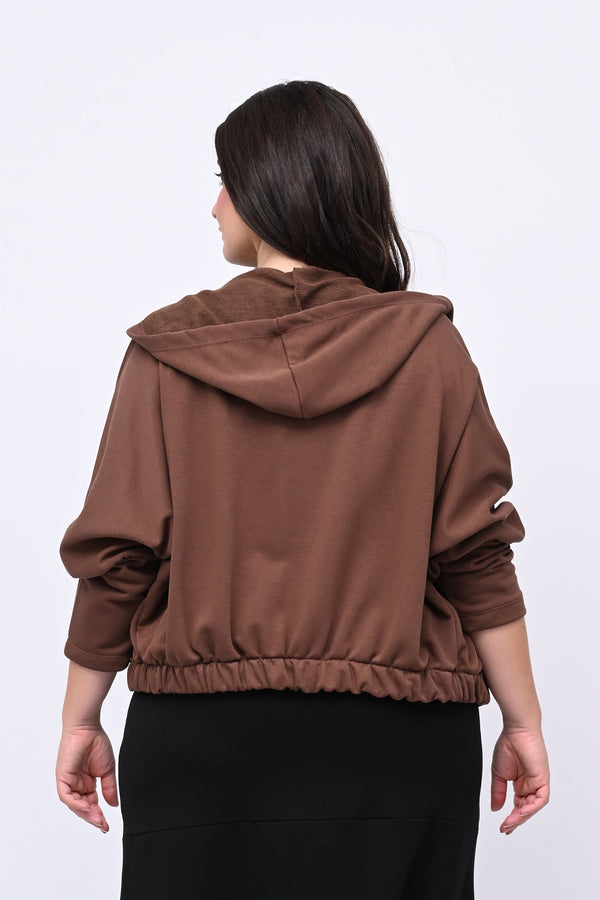 Felpa crop pipistrello - BRUCIATO