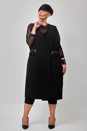 Gilet tecnico doppio petto - Nero