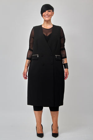 Gilet tecnico doppio petto - Nero