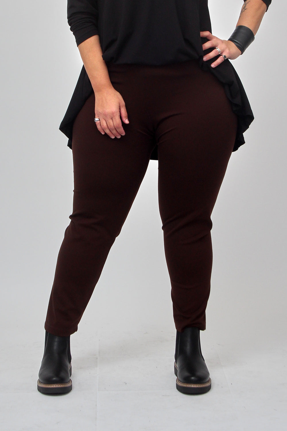 Pantalone scuba elastico - Cioccolato