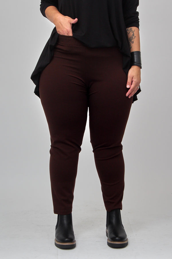 Pantalone scuba elastico - Cioccolato