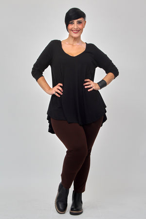 Maglia scollo V ruota - Nero