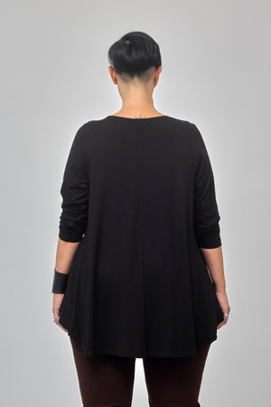 Maglia scollo V ruota - Nero