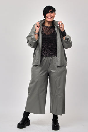 Bomber ecopelle zip - Cemento