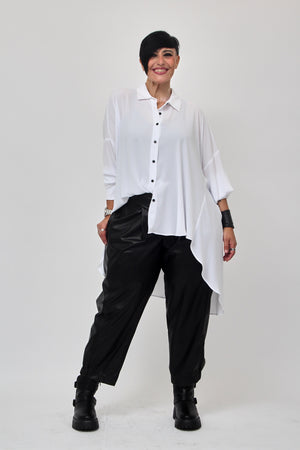Maxi camicia coda - Bianco