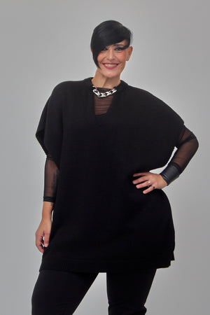 Gilet over collana - Nero