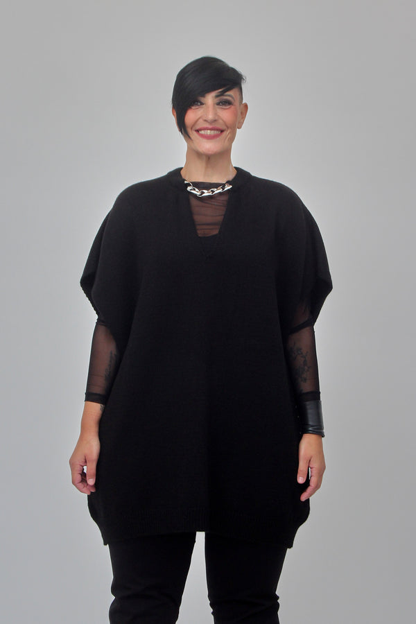 Gilet over collana - Nero