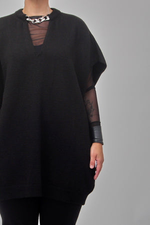 Gilet over collana - Nero