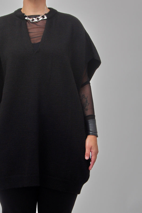 Gilet over collana - Nero
