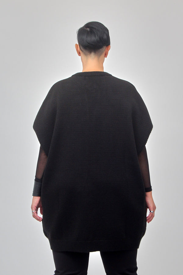 Gilet over collana - Nero