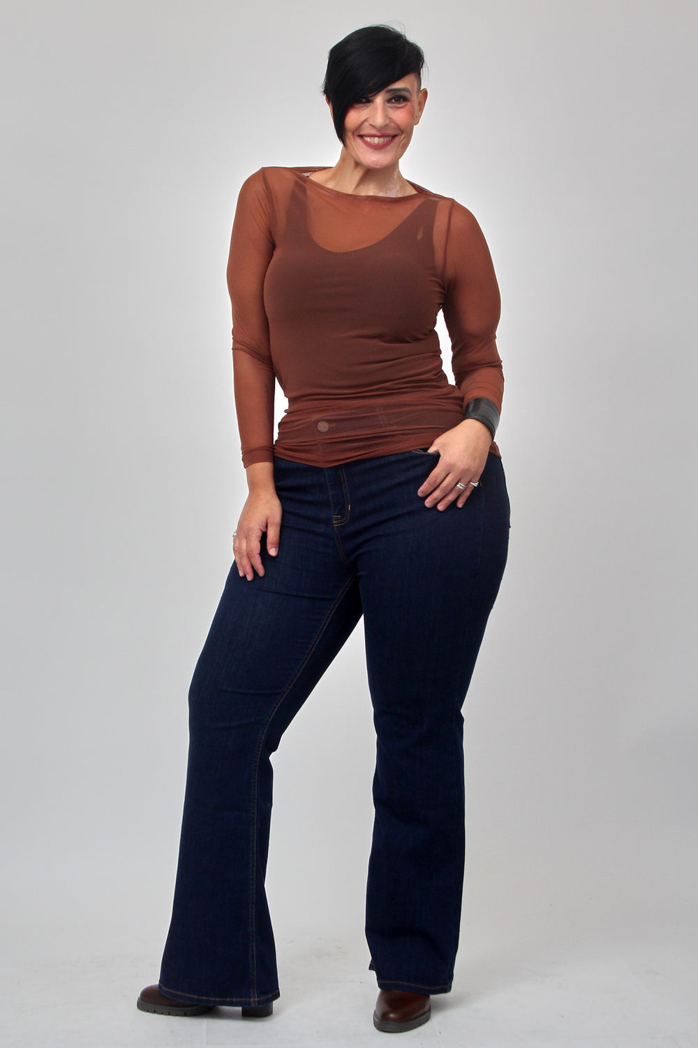 Jeans zampa basico - Blu scuro