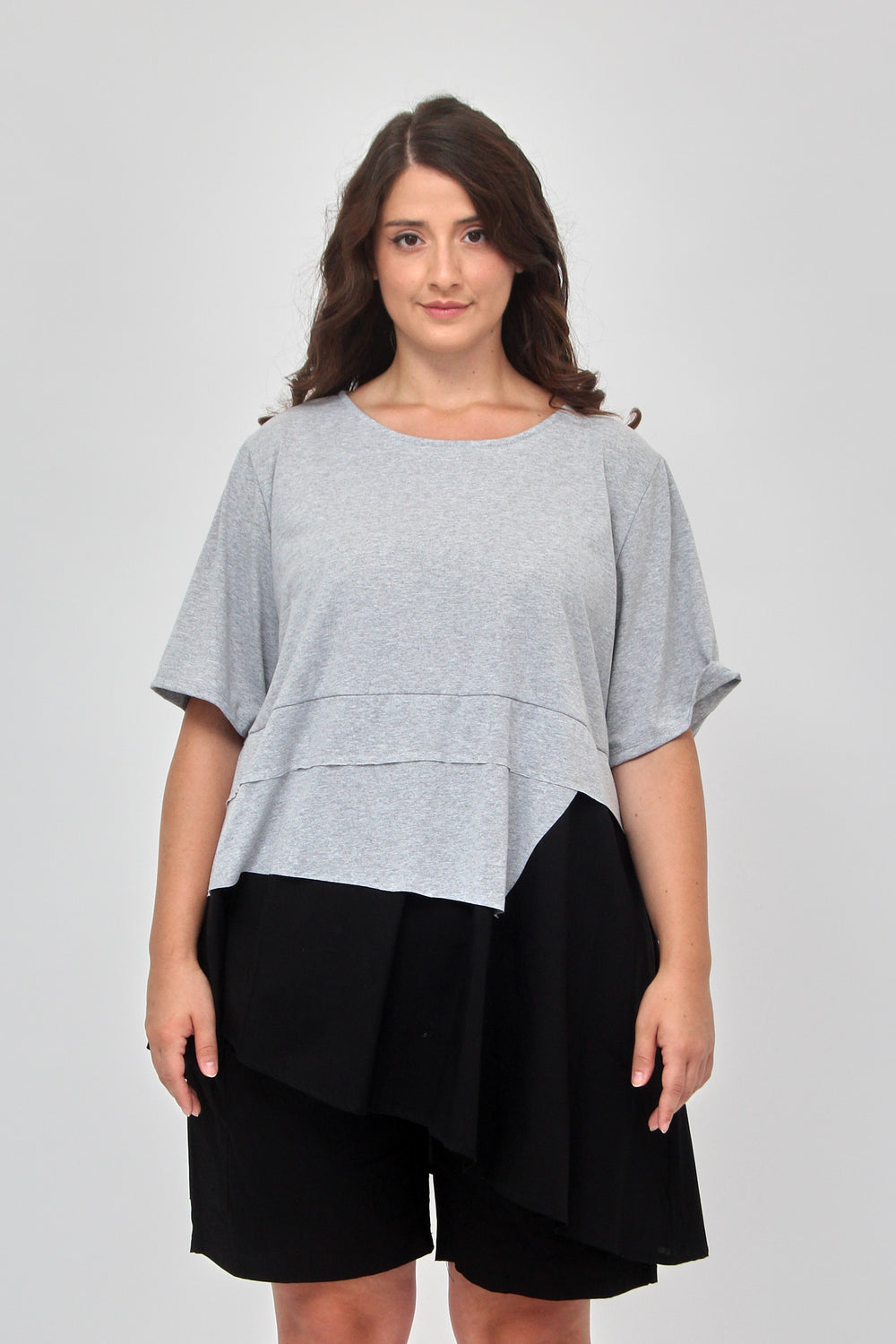 Maglia doppio tessuto balza - Grigio