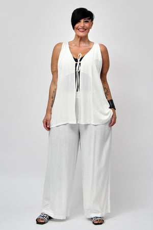 Completo gilet laccio - Bianco