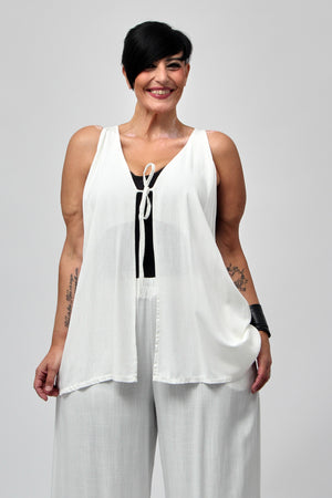 Completo gilet laccio - Bianco