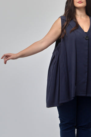 Gilet bottone pinces - Blu