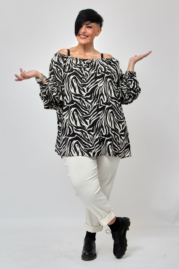 Blusa carmen viscosa - Zebrato