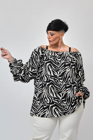 Blusa carmen viscosa - Zebrato
