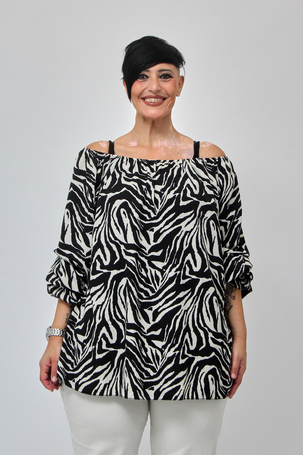 Blusa carmen viscosa - Zebrato