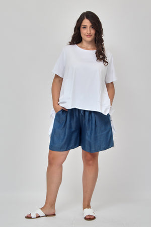 Maglia spacchi tasche - Bianco