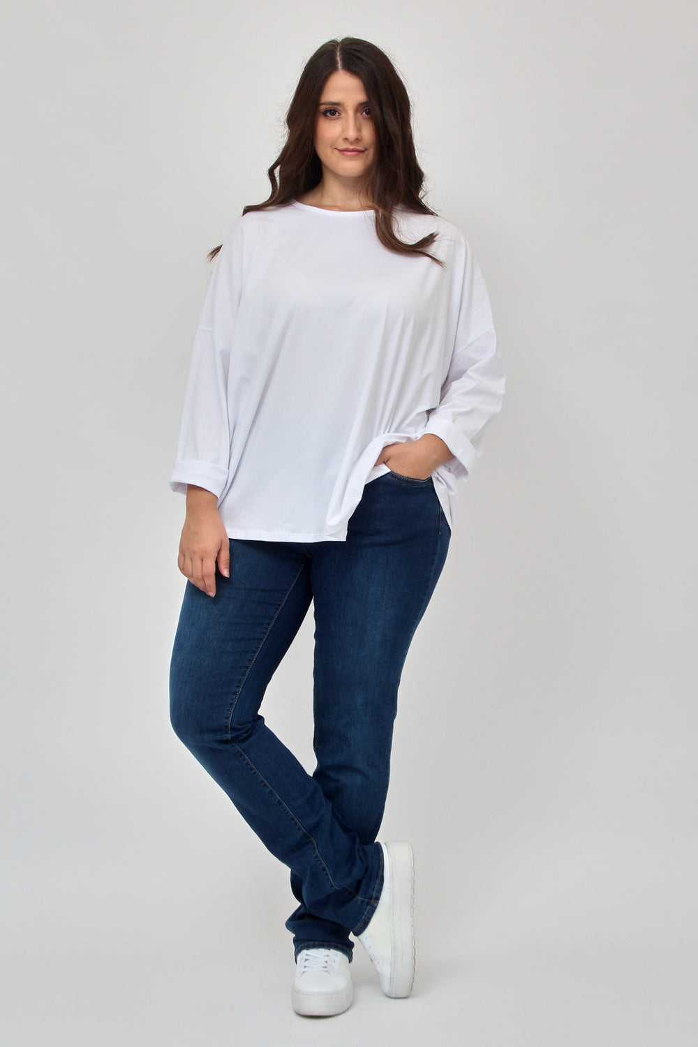 Straight Leg Jeans - Blue