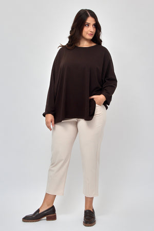 T-shirt scatola over - Moro