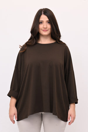T-shirt scatola over - Moro