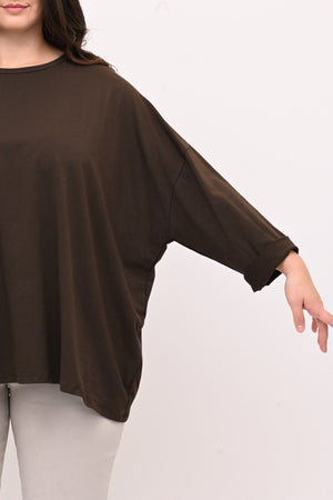 T-shirt scatola over - Moro