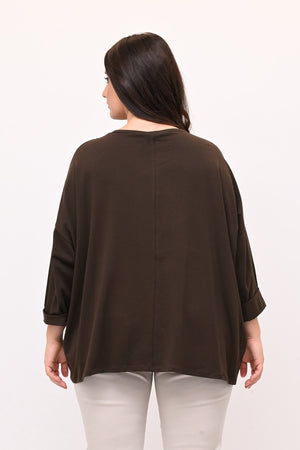 T-shirt scatola over - Moro