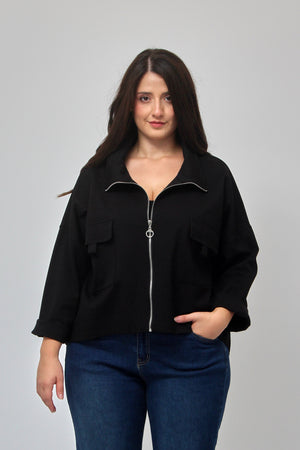 Giacca crop - Nero