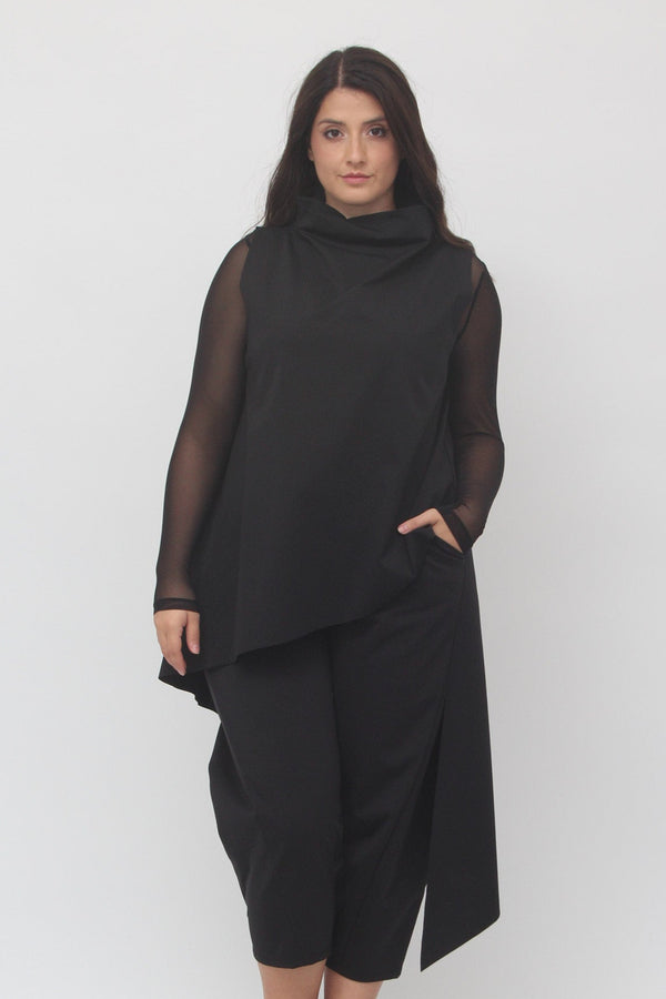 Gilet anello asimmetrico - Nero
