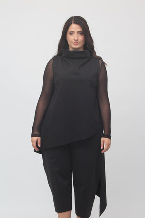 Gilet anello asimmetrico - Nero