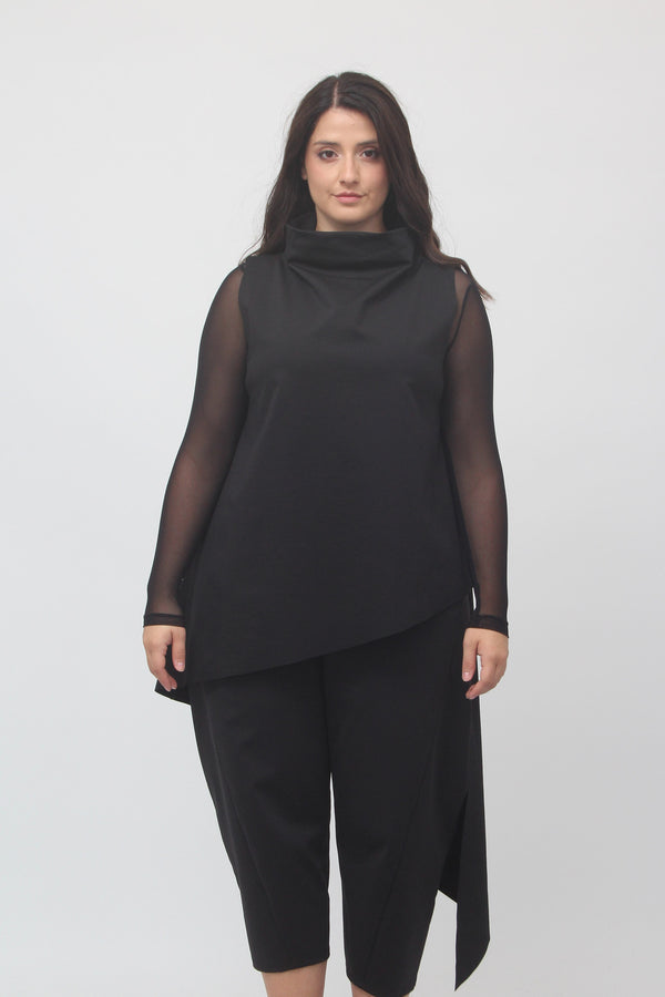 Gilet anello asimmetrico - Nero