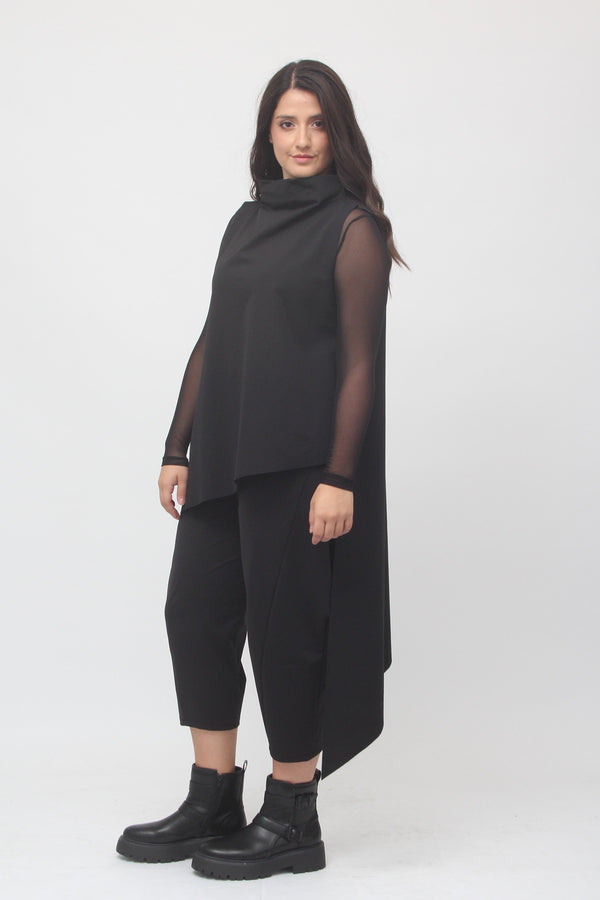 Gilet anello asimmetrico - Nero